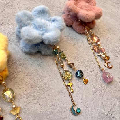 Fluffy Flower Hair Grips