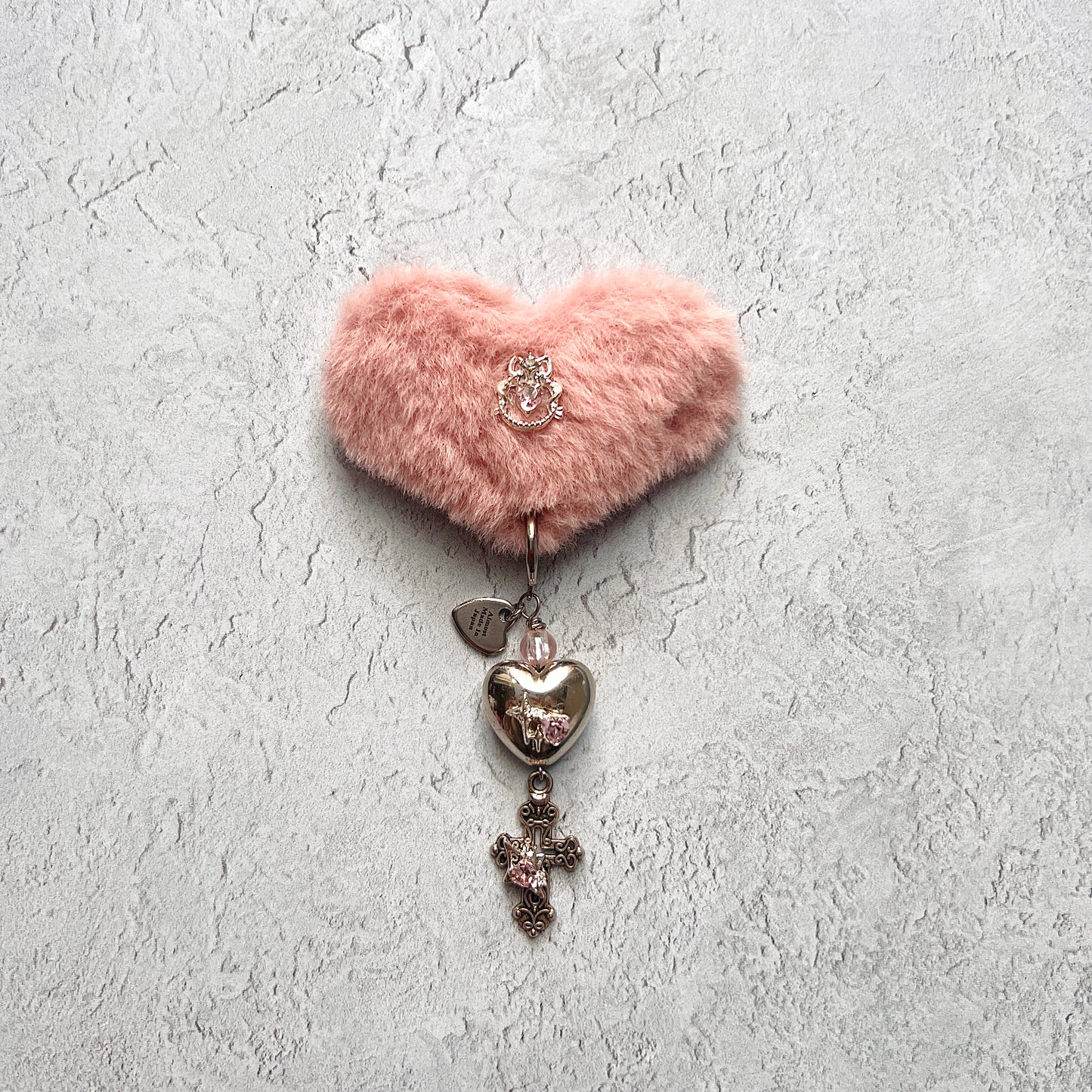 Fluffy Heart hair clip